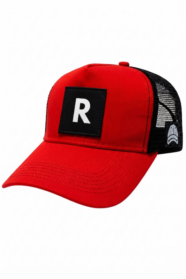 R Harfli Patch Detaylı Fileli Trucker Beyzbol Şapkası