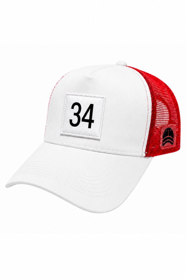 34 Patch Detaylı Fileli Trucker Beyzbol Şapkası