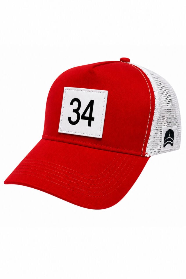 34 Patch Detaylı Fileli Trucker Beyzbol Şapkası