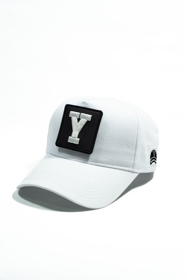 Y Harf Patch Detaylı Değiştirilebilir Patch Şapka | Filesiz Düz Trucker Cap Beyzbol Şapkası