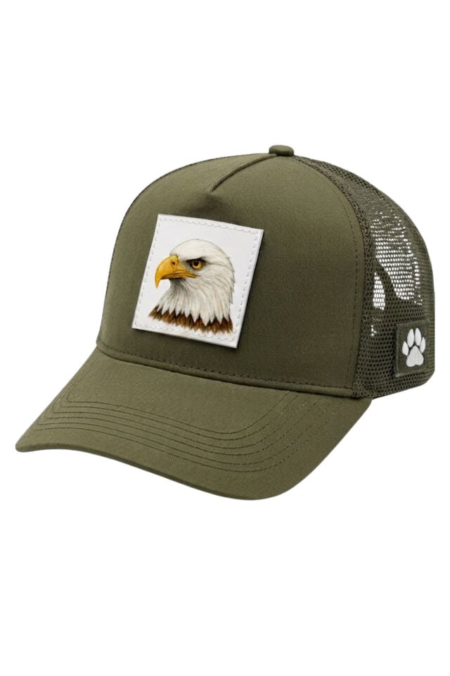 Kartal Baskılı Patch Detaylı Fileli Trucker Beyzbol Şapkası Unisex