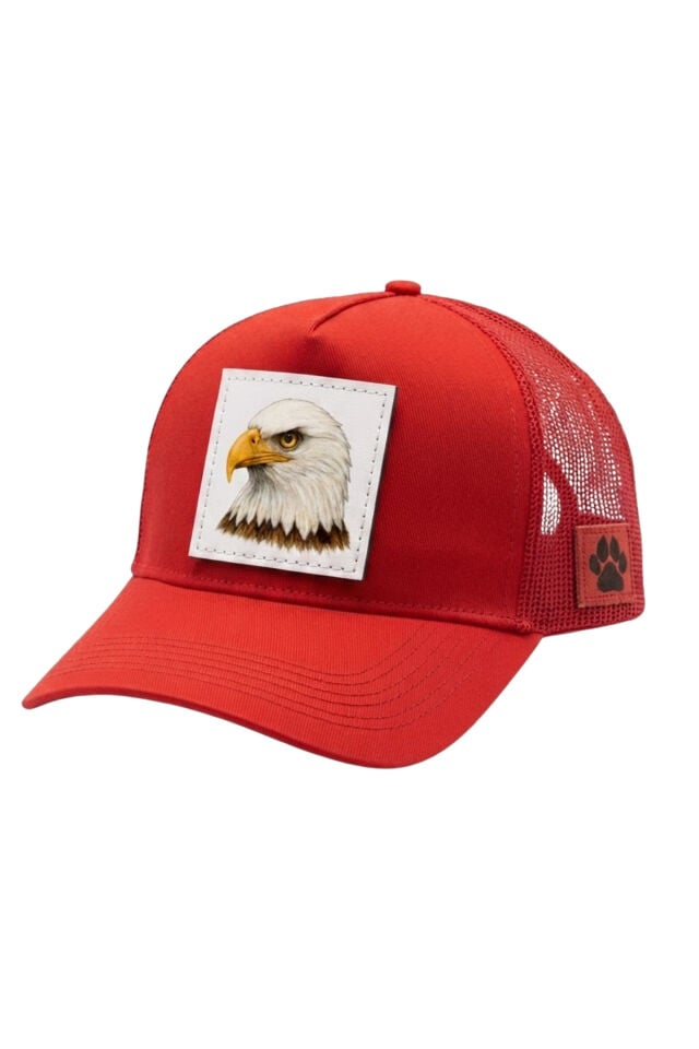 Kartal Baskılı Patch Detaylı Fileli Trucker Beyzbol Şapkası Unisex